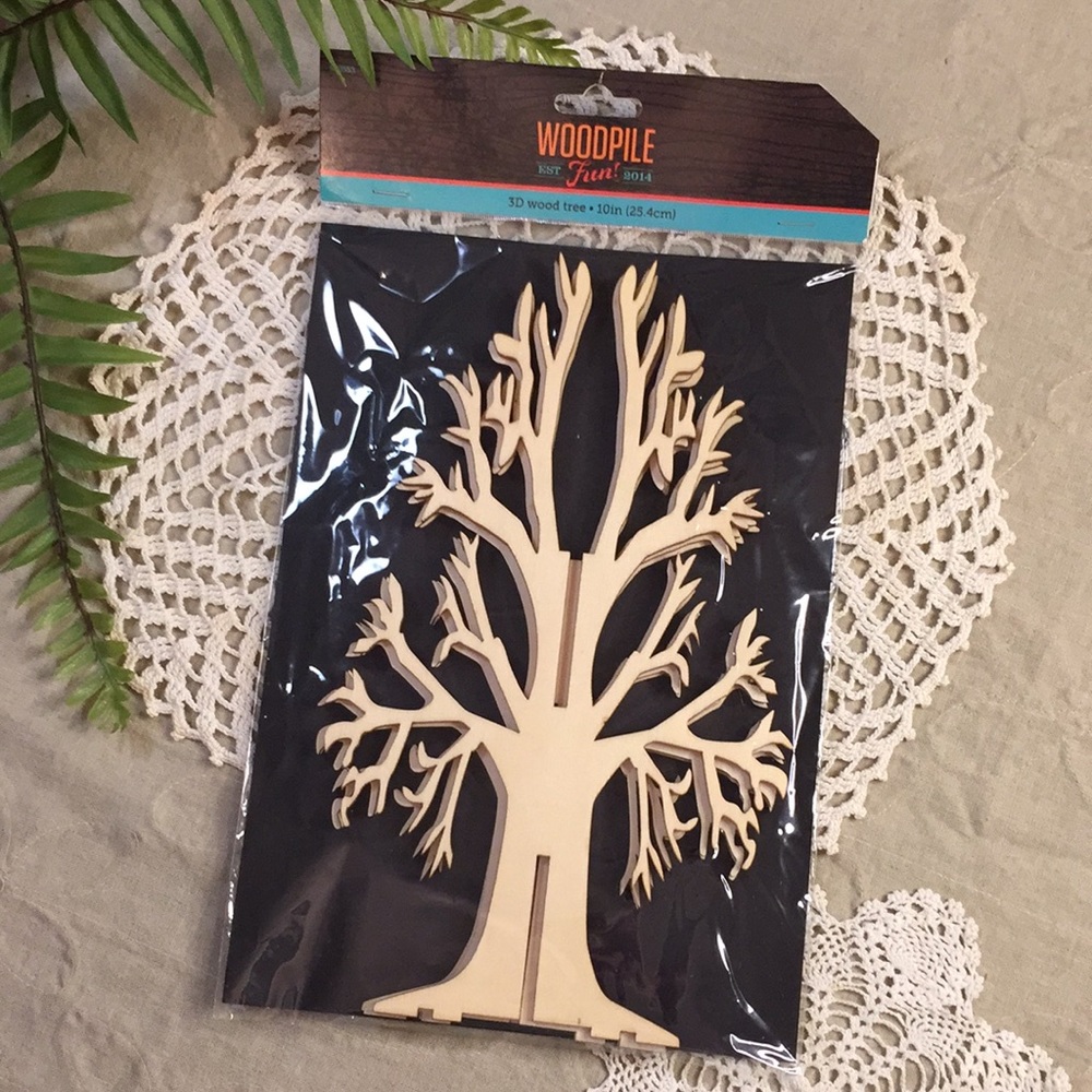 3D Wood Tree Kit Fall Decor New